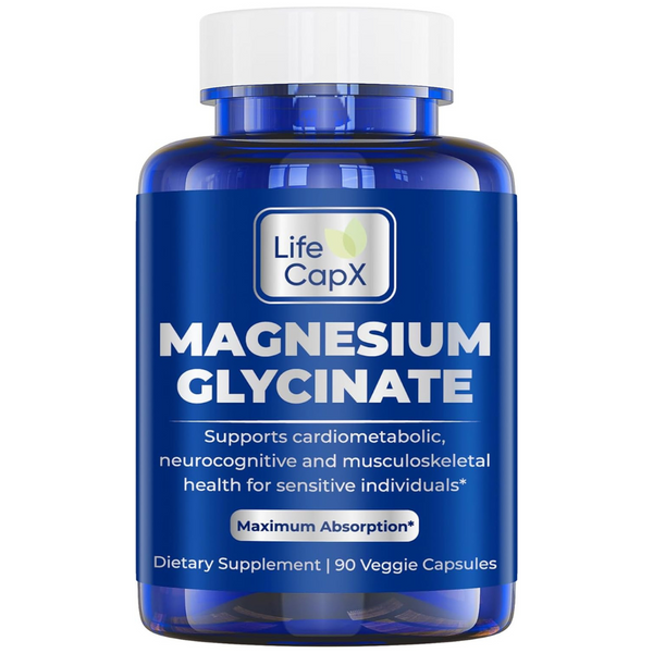 90-Count Life Capx 120mg Magnesium Glycinate Capsule Bottle