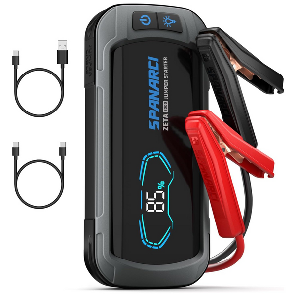 ZETA2000 2000A Portable Battery Jump Starter W/ LCD Display (Blue)