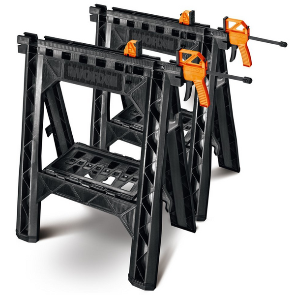 Worx WX065 Clamping DIY Versatile Sawhorses With Bar Clamps