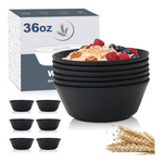 6 PCS Unbreakable Microwave and Dishwasher Safe Cereal Bowls 36 OZ