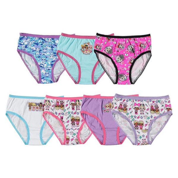 7-Piece L.O.L. Surprise! Girls' 100% Cotton Underwear Panties