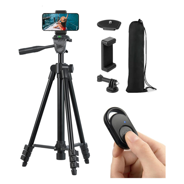 51" Lightweight Travel Tripod for iPhone With Remote