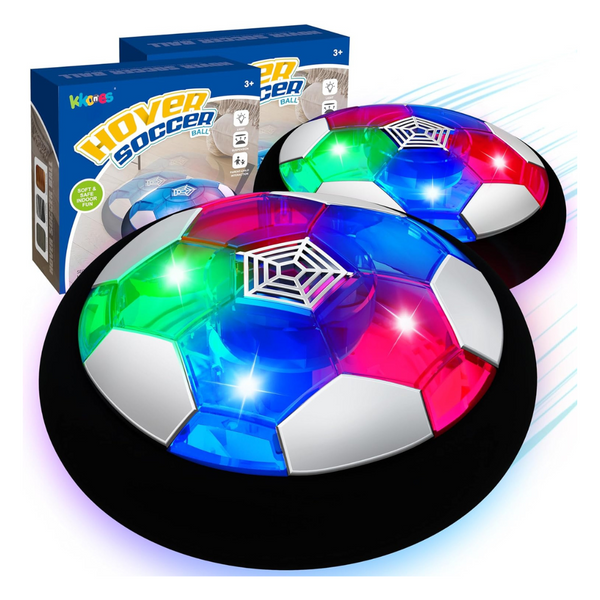 Set Of 2 Kkones Kids Hover Soccer Balls W/LED Light & Soft Foam Bumper