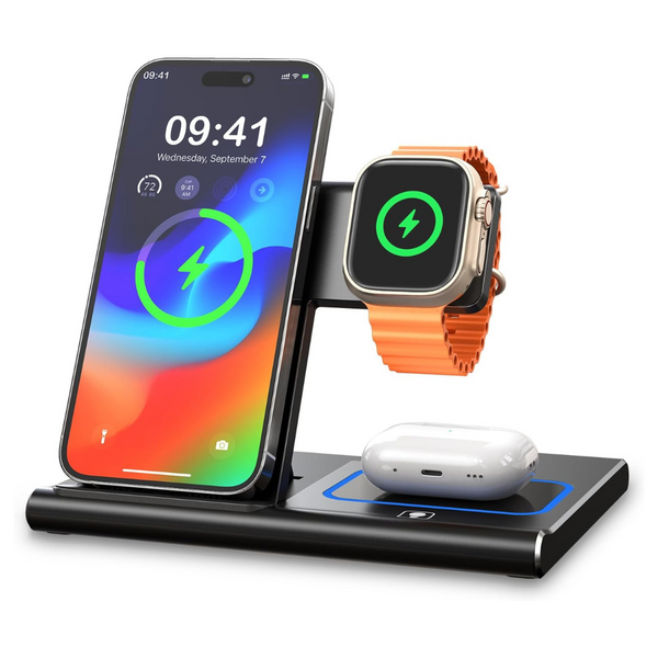 3-In-1 Wireless Charging Station For Multiple Devices (Various)