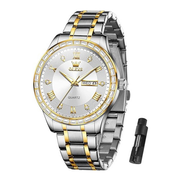 Men's Stainless Steel Roman Dial Business Quartz Watches (Various)