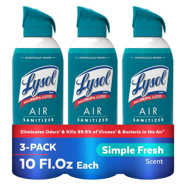 3-Pack Lysol Air Sanitizer Spray (10 Fl. Oz)