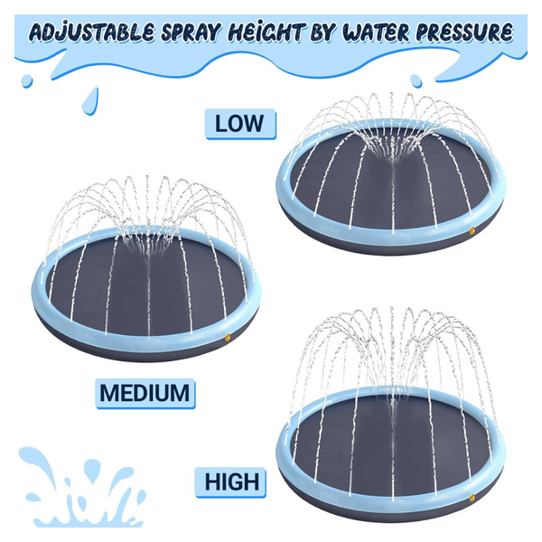 Non-Slip Large Sprinkler Splash Play 97" Sprinkler Pool Splash Pad