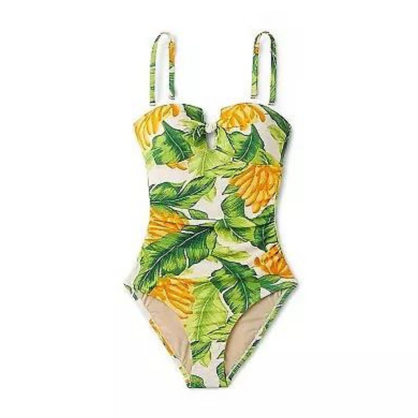 Kona Sol Women's Bandeau One Piece Full Coverage Swimwear