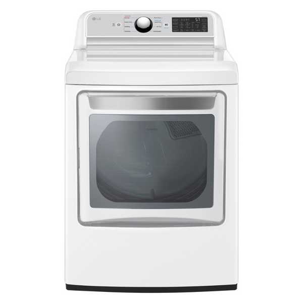 LG DLE7400W 7.3 Cu. Ft. Rear Control White Dryer With EasyLoad Door