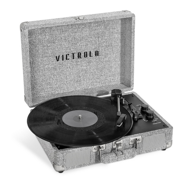 Victrola Journey+ Signature Bluetooth Suitcase Record Player (Grey)