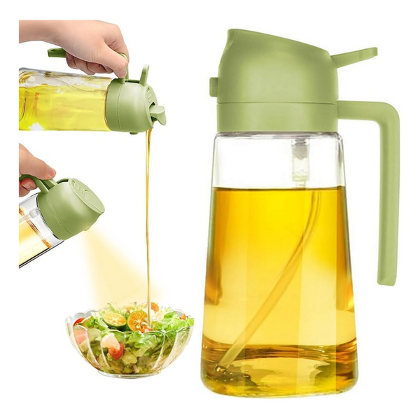 2-In-1 Glass 470ml Olive Oil Dispenser Bottle