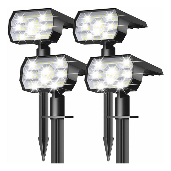 16-Pack Solpex Solar Outdoor Pathway Lights + 4-Pack Spot Lights