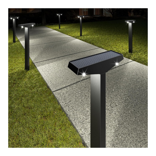 6 Pack Modern IP65 Waterproof Solar Powered Outdoor Lights