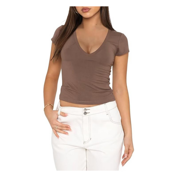 Women's Slim Fit Sexy Basic Solid Skinny Tops