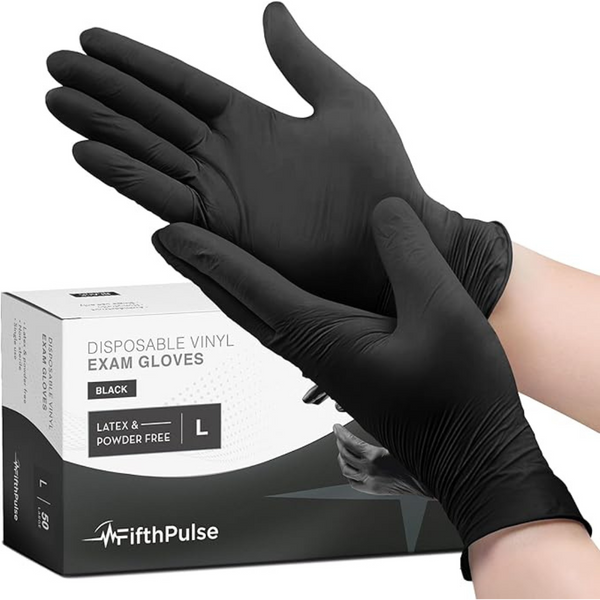 50-Pack FifthPulse Large Powder Free Vinyl Disposable Gloves