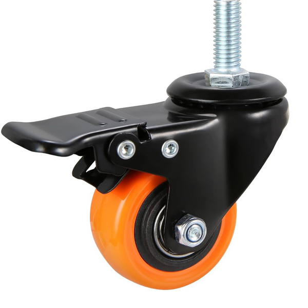 4-Count 2" Threaded Stem Caster Wheels W/ Up To 440 Lbs Load Capacity