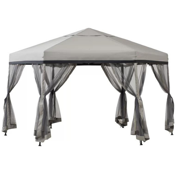 Sunjoy 11 Ft. W x 11 Ft. D Steel Pop-Up Gazebo (Tan)