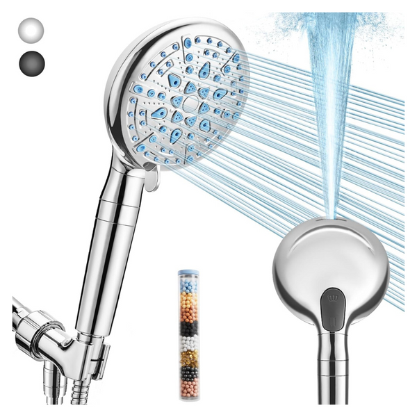 Veken Filtered Adjustable 9 Spray Modes Rain Shower Head