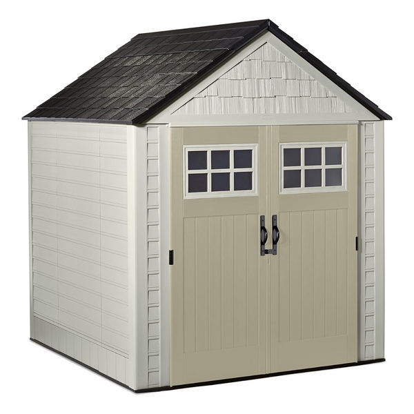 Rubbermaid 7 x 7 Ft Resin Outdoor Storage Shed With Floor