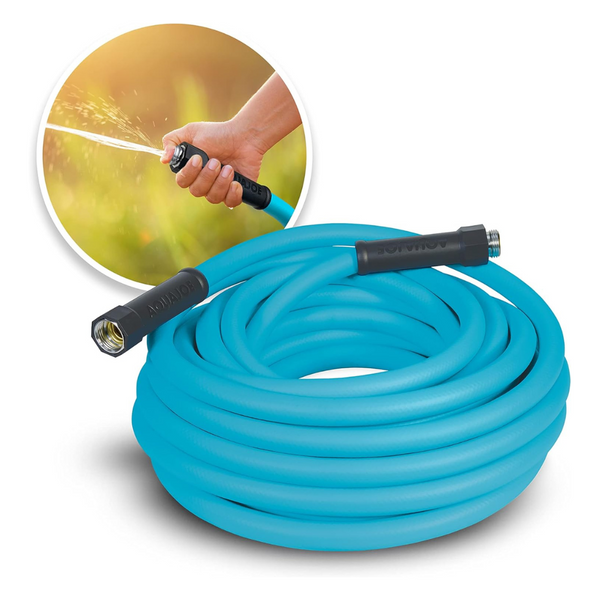 50-Feet Aqua Joe HybridFLEX Professional-Grade Kink-Free 5/8" Garden Hose