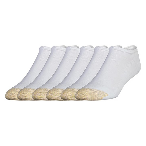 6-Pair GOLDTOE Men's 656F Cotton No Show Athletic Socks (Large)