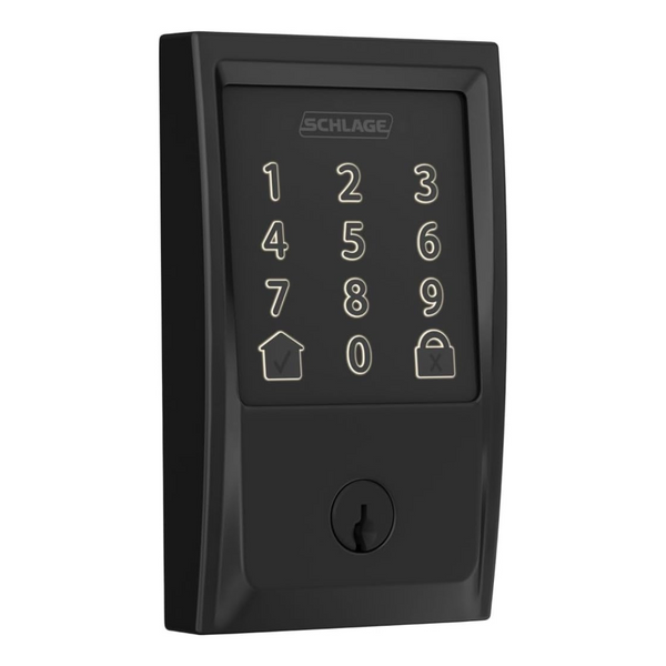 Schlage Encode Smart Wi-Fi Deadbolt With Century Trim (Matte Black)