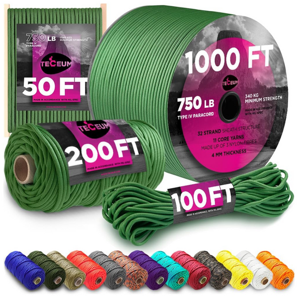 50ft Emergency 100% Nylon Strong Tactical Survival Rope