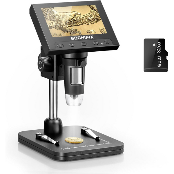 4.3" LCD Digital 1000X Coin Microscope With LED Lights