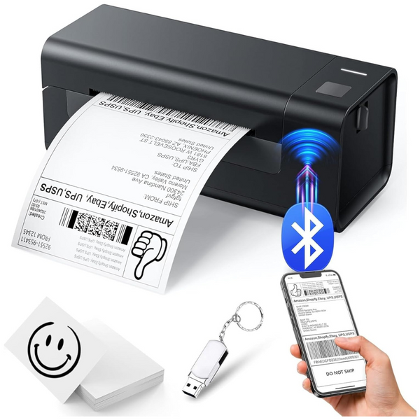 Zrhi 4" x 6" Bluetooth Thermal Business Label Printer