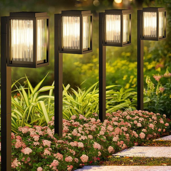 6-Pack Waterproof 24" Large Solar Pathway Lights