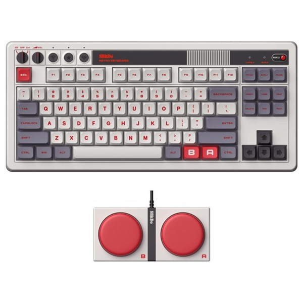 8BitDo Retro: Wired / Wireless Mechanical Keyboard W/ Dual Super Buttons