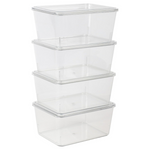 4-Pack Martha Stewart 6.75" x 5" Brody Plastic Storage Organizer Bins