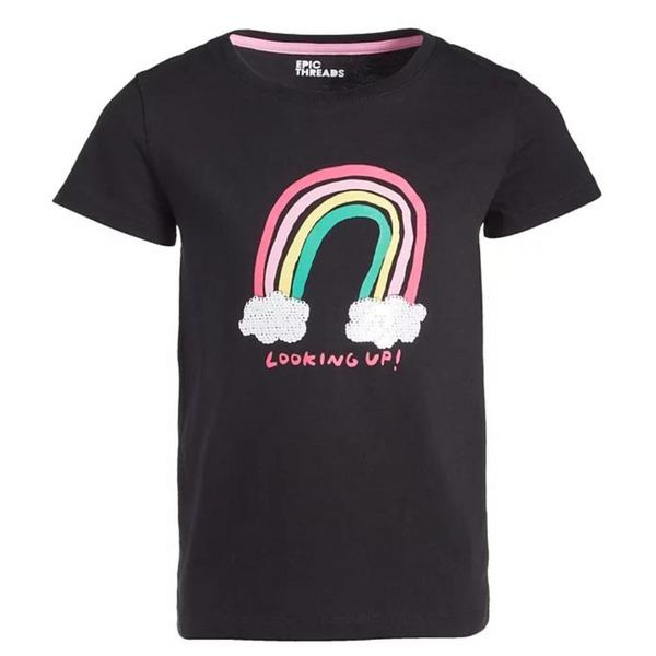 Epic Threads Toddler & Little Girls Looking Up Rainbow Graphic T-Shirt