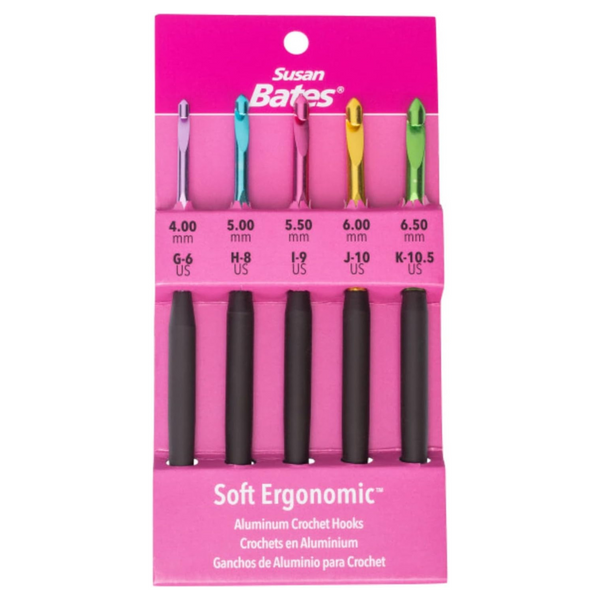 5-Pack Susan Bates Crochet Hook Set (G6/4mm To K10.5/6.5mm)