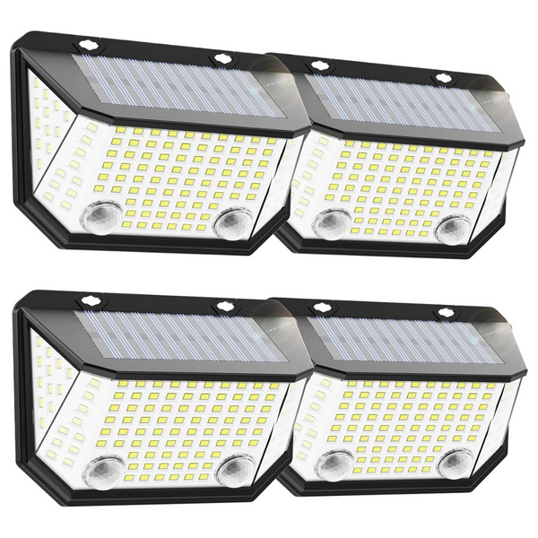 4 Pack IP65 LED High Brightness Cordless Solar Motion Sensor Lights