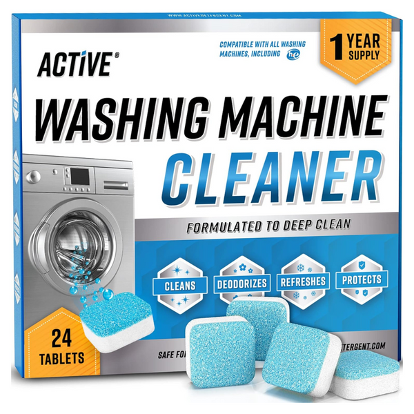 24-Pack Active Washing Machine Cleaner Deep Cleaning Tablets