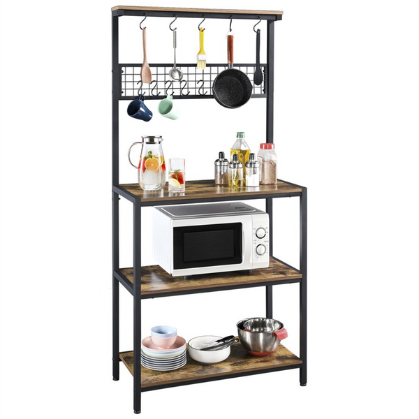 Renwick 67" H Baker's Rack With Storage Microwave Stand