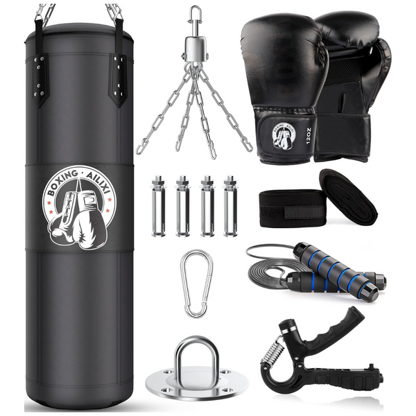 4ft Unfilled Heavy Punching Boxing Bag Set