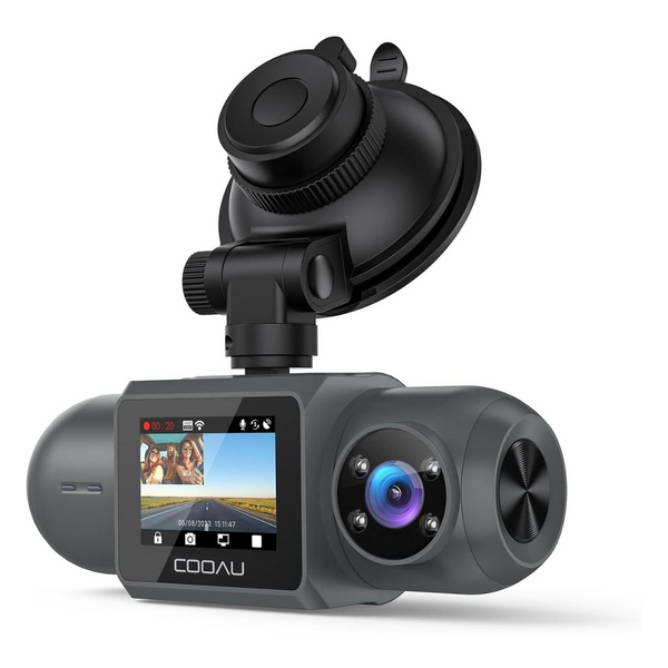 1080P FHD Built-In GPS Wi-Fi Dash Cam With Infrared Night Vision