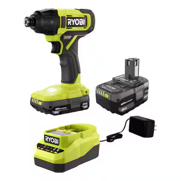 RYOBI ONE+ 18V Cordless Impact Driver Kit W/ 4.0 & 2.0 Battery & Charger