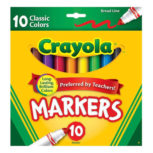 10-Count Crayola Broad Line Art Markers (Broad Line)