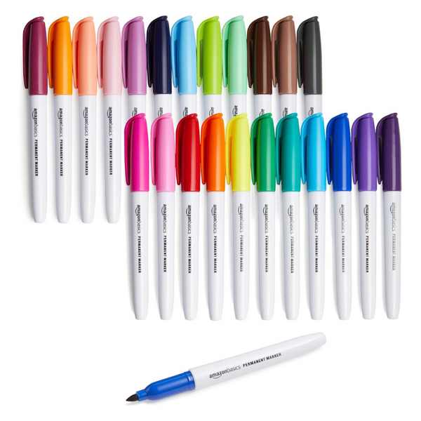 24-Pack AmazonBasics Fine Point Tip Permanent Markers