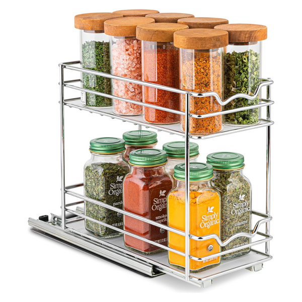 4" Double Heavy Duty Spice Rack Organizer