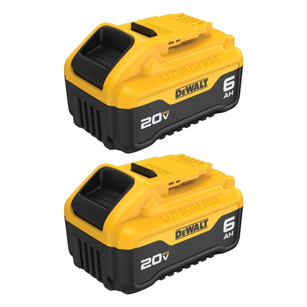 2-Pack Dewalt 20V MAX Premium 6.0Ah Battery Pack (DCB206-2)