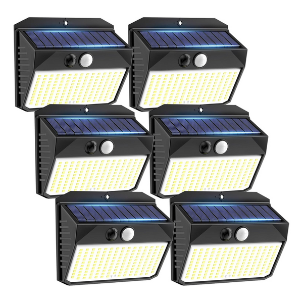 6-Pack Sezac IP65 Waterproof Outdoor 150 LED Solar Motion Lights