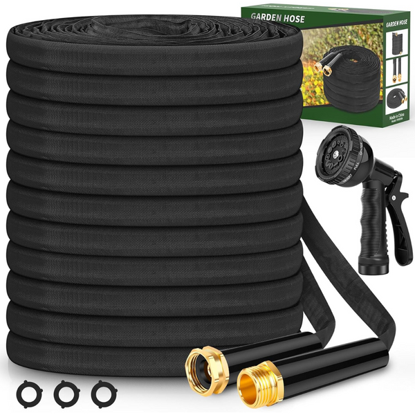 100ft Durable & Lightweight Non-Expanding Garden Water Hose