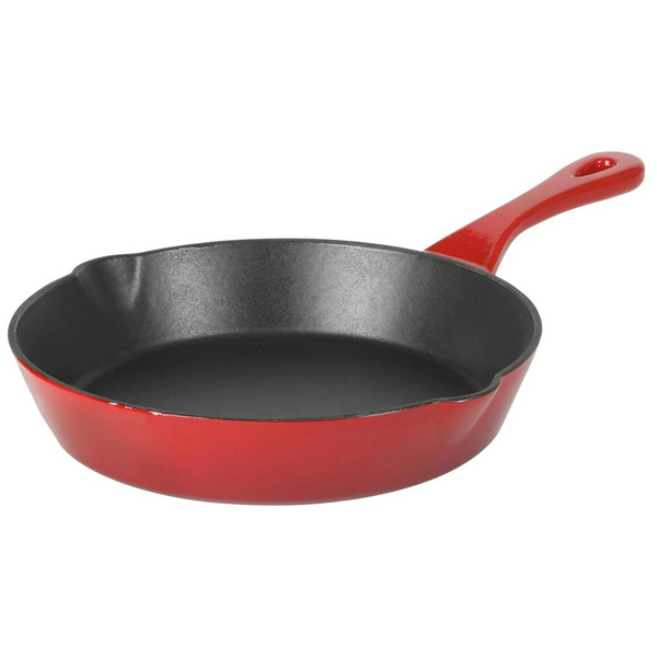 Crock Pot 8" Enamel Cast Iron Skillet (Gradient Red)