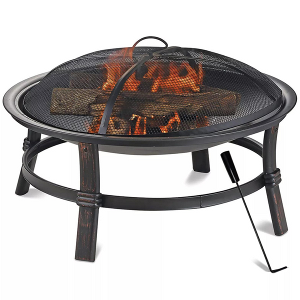 Mr. Bar-B-Q 29" Wood Burning Steel Fire Pit Bowl