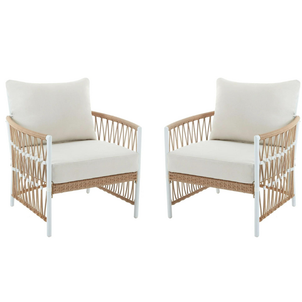 2-Pack Better Homes & Gardens Lilah Outdoor Wicker Lounge Chair