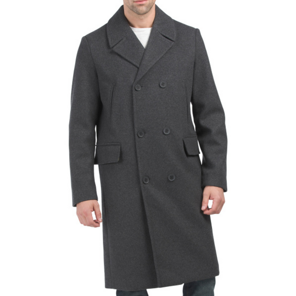 Cole Haan Men's Wool Blend Double Breasted Coat